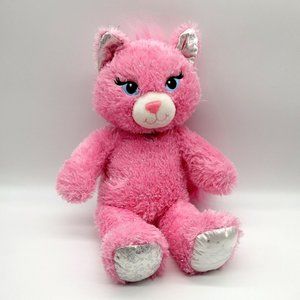 Build A Bear Stuffed Plush Animal Pink Sparkle Princess Kitty Cat Toy Child Gift